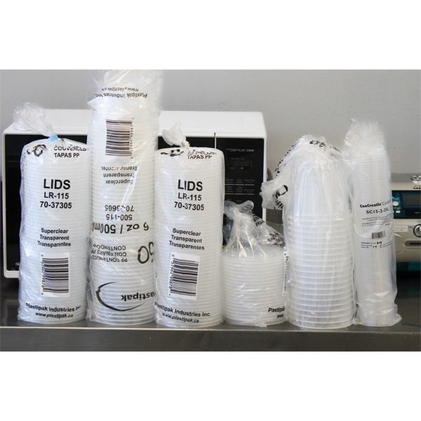 ASSORT. TRANSPARENT LIDS AND BOWLS