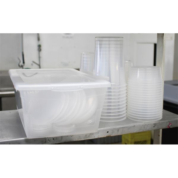 ASSORT. PLASTIC BOWLS AND LIDS