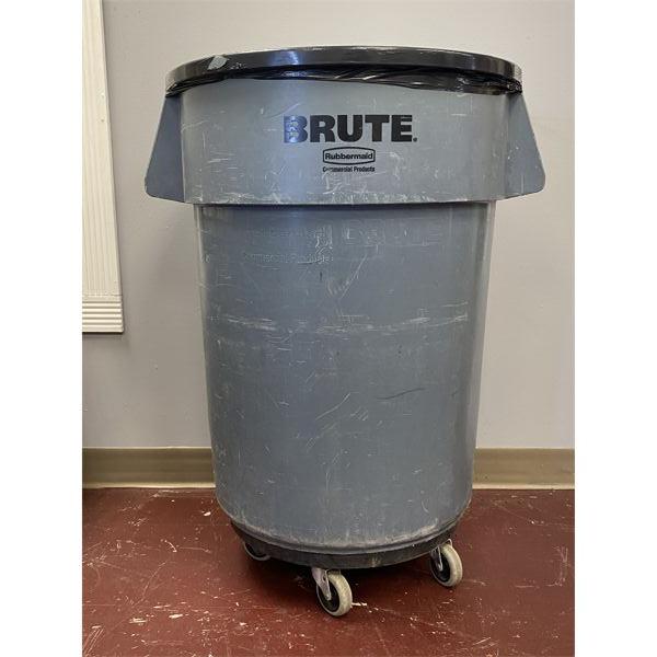 RUBBERMAID BRUTE COMMERCIAL TRASH CAN ON WHEELS 