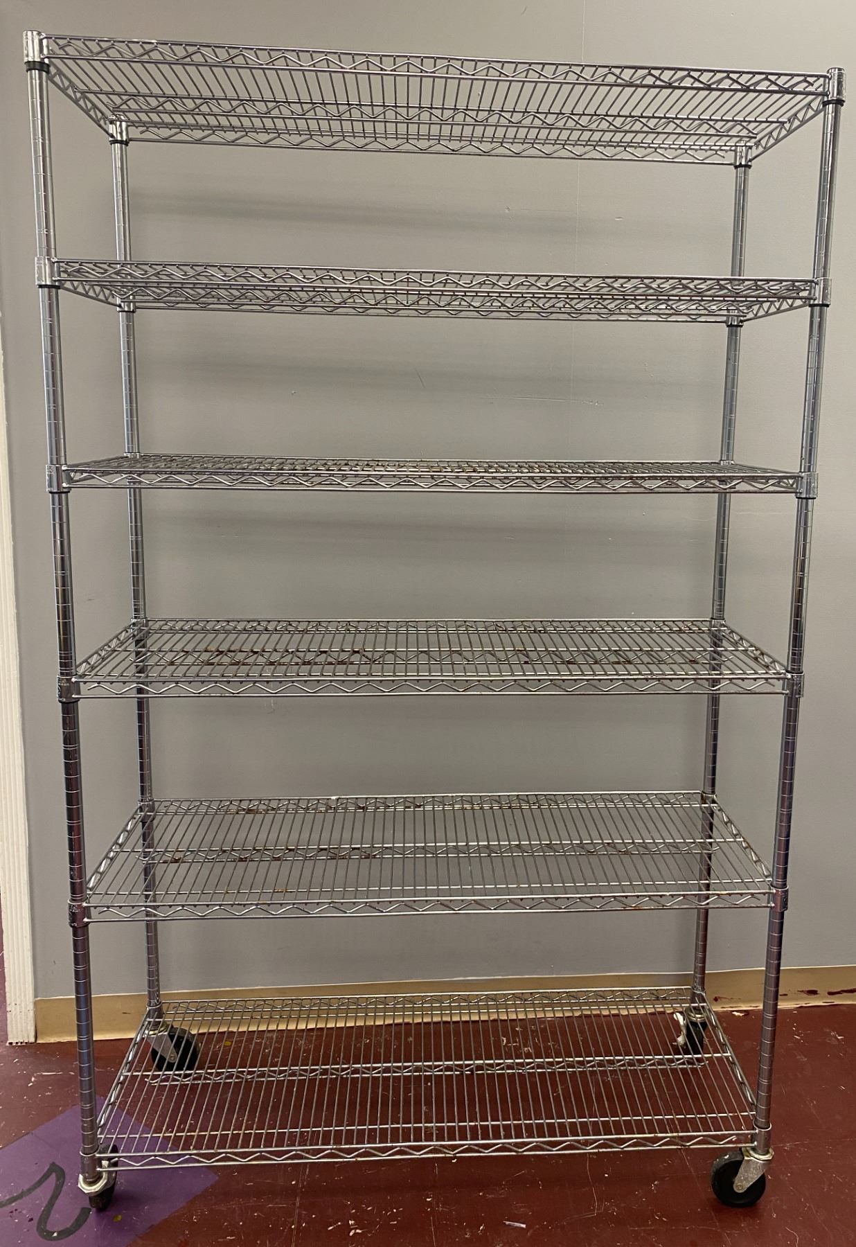 6 SHELF ROLLING UTILITY RACK