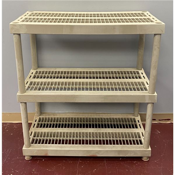 3 SHELF PLASTIC UTILITY RACK