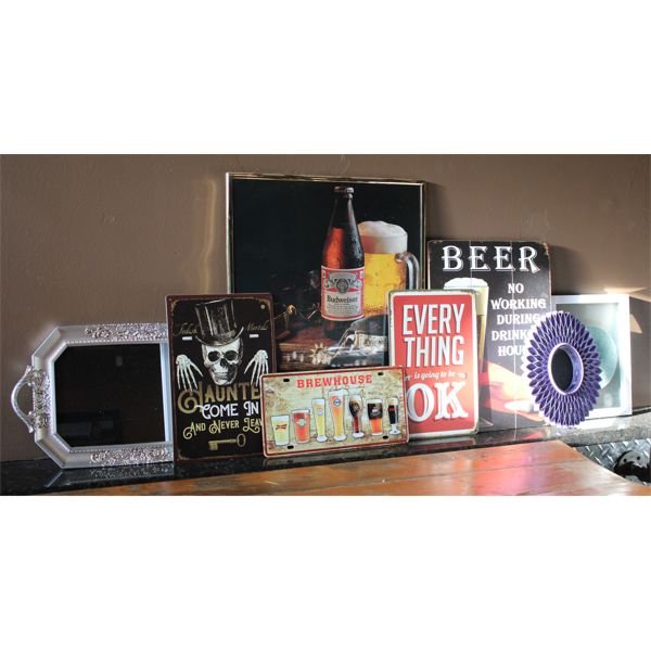 ASSORT. BAR WALL ART & DECO. MIRRORS