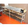 Image 1 : STAINLESS STEEL PREP TABLE W/ STORAGE SHELVES