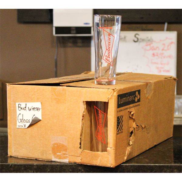 16 BUDWEISER BEER GLASSES