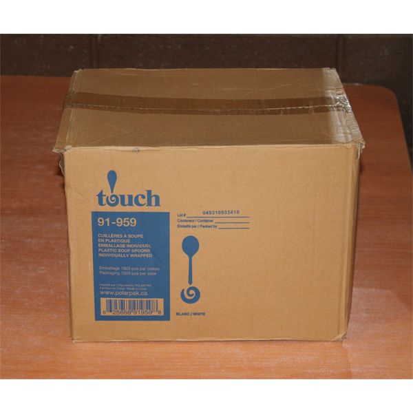 1000 PLASTIC SOUP SPOONS