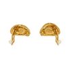 Image 2 : Chanel Gold Triangle Pearl Earrings