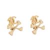 Image 6 : Chanel Gold Metal Coco Mark Clip On Earrings