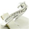 Image 7 : 14k White Gold 0.55 ctw Round Diamond Channel & Solitaire Twist Swirl Bypass Rin