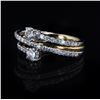 Image 2 : 0.61 ctw SI2 CLARITY CENTER Diamond 14K White Gold Ring (1.14 ctw Diamonds)