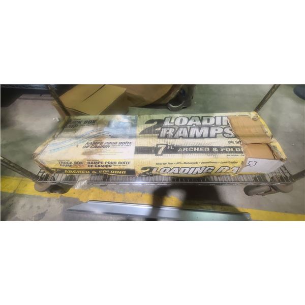 7' TRUCK BOX RAMP 1400LBS CAPACITY - NEW IN BOX - BOX IS WEATHER - RAMP IS GALVANIZED