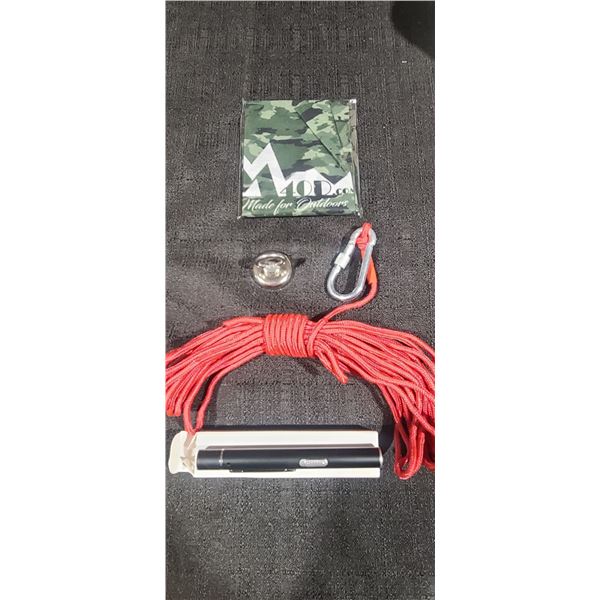 MADE 4 OUTDOORS USB CHARGING LIGHT PEN, FISHING MAGNET AND NECK WARMER/GATOR