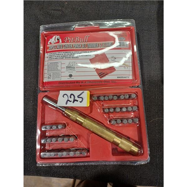 PITBULL 39PCS AUTO CENTER PUNCH SET NUMBERS AND LETTERS