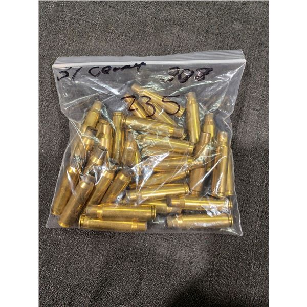 1 COUNT OF ONCE FIRED 308 BRASS