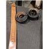 Image 4 : LEATHER AMMO BELT SAYS 36 BUT MORE LIKE 34 SIZE PLUS 2 LEATHER BELTS APPROX SAME SIZE