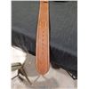 Image 5 : LEATHER AMMO BELT SAYS 36 BUT MORE LIKE 34 SIZE PLUS 2 LEATHER BELTS APPROX SAME SIZE