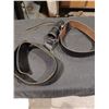 Image 1 : WIDE LEATHER AMMO BELT SIZE 34 AMMO BELT FITS 38/45 AND 2 LEATHER BELTS