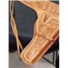 Image 2 : NATURAL LEATHER GUN HOLSTER AND BELT /CW ENGRAVING IN LEATHER WORKS