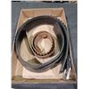 Image 1 : 2 LEATHER AMMO BELTS SZ 32-34 BLACK ONE APPEARS TO BE NEW