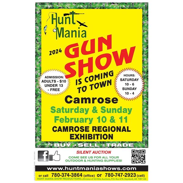 UPCOMING GUN SHOWS THAT WE WILL BE AT AND TAKING CONSIGNMENTS IN ABERTA - 10% COMMISION ON FIREARMS