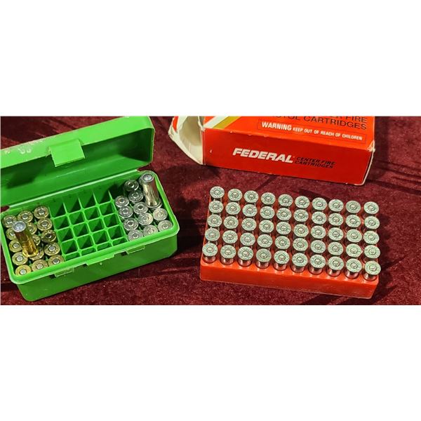 QTY31 .38SPL SEMI-WD CUTTER HOLLOW POINT ROUNDS AND QTY50 .38SPL WADCUTTER CASES