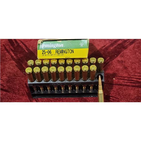 20 ROUNDS OF .25-06 REM 120GR PTD SOFT PT CORE LOKT
