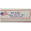 Image 4 : 271 +/- COUNT OF .44CAL 200G RN FP .431 BULLETS