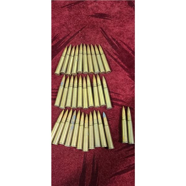 33 ROUNDS OF .303 BRIT BALL MARKED D.A - 50 - 7