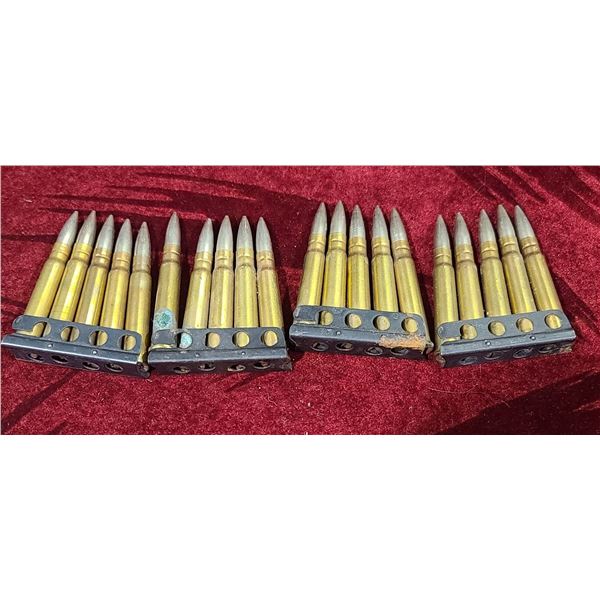 20 ROUNDS OF .303 BRITISH BALL AMMUNITION - COMES WITH FOUR .303 CLIPS
