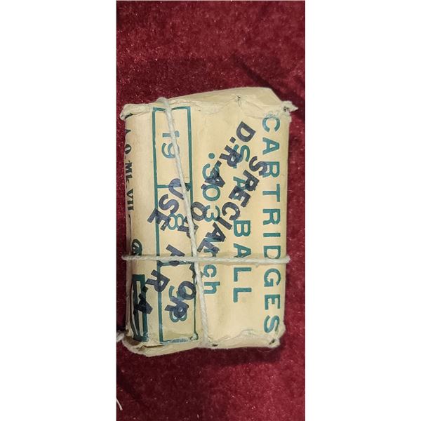 QTY 10 .303 S.A. BALL CARTRIDGES MARKED SPECIAL FOR D.R.A. OR P.R.A USE - IN ORIGINAL PACKAGING DATE