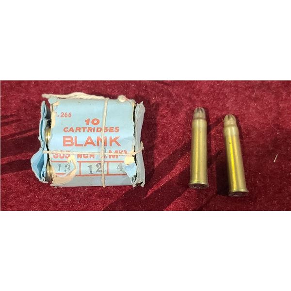 12 CARTRIDGES - BLANK .303INCH L.MKV H.266 DATED 13/12/43