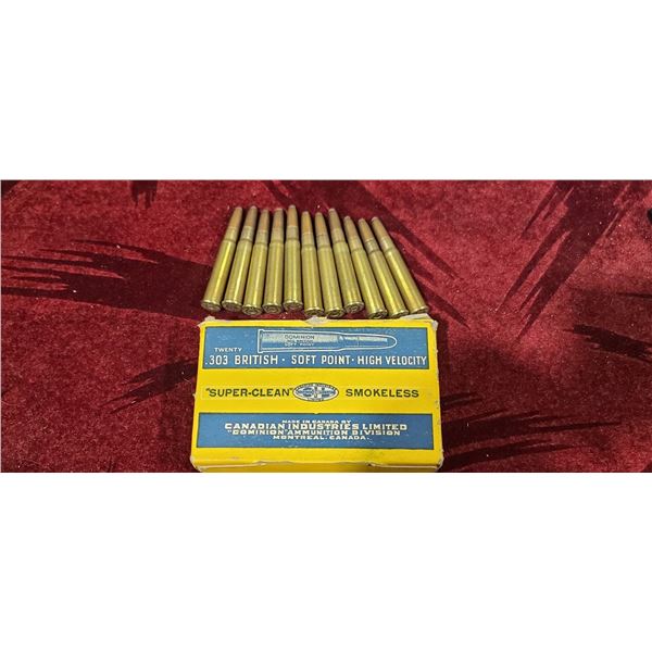 11 ROUNDS OF DOMINION .303 BRIT SOFT POINT 180GR