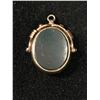 Image 1 : RARE VICTORIAN  9K GOLD BLOOD STONE SPINNER WATCH FOB