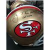 Image 2 : JOE MONTANA SIGNED AND INSCRIBED FULL SIZE AUTHENTIC HELMET IN DISPLAY CASE (JSA COA)