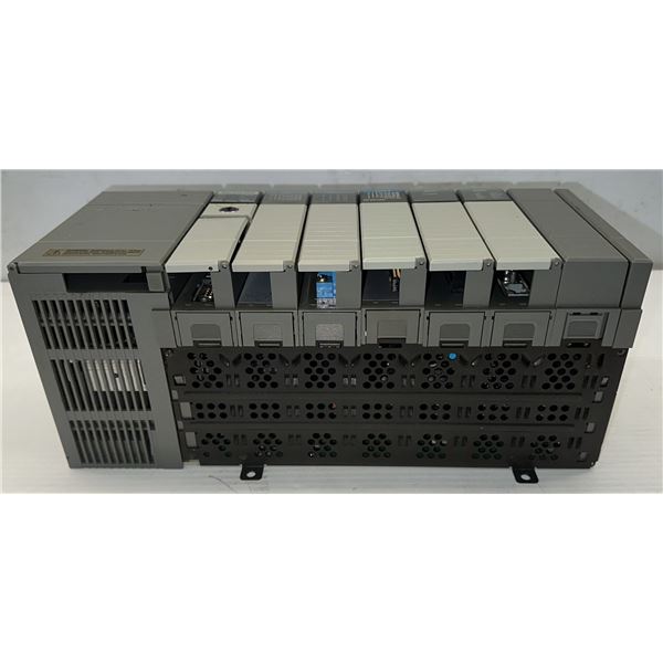 Allen Bradley #1746-P2 SLC 500 Power Supply w/#1746-A7 SLC 500 7-Slot Rack & Modules