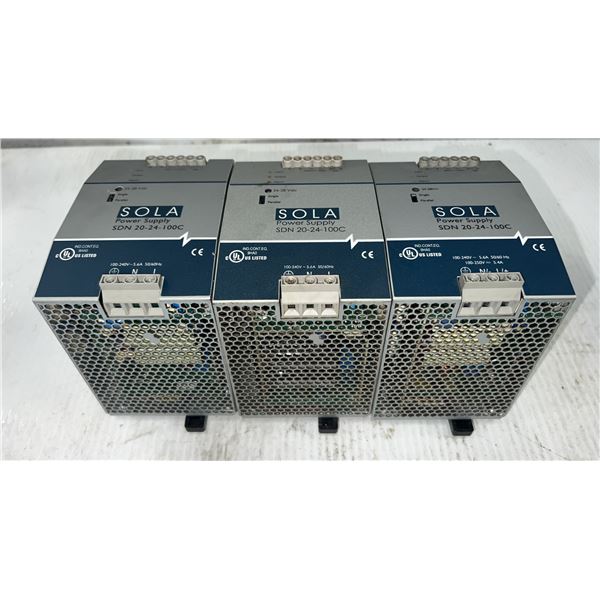 (3) Sola #SDN 20-24-100C Power Supplies