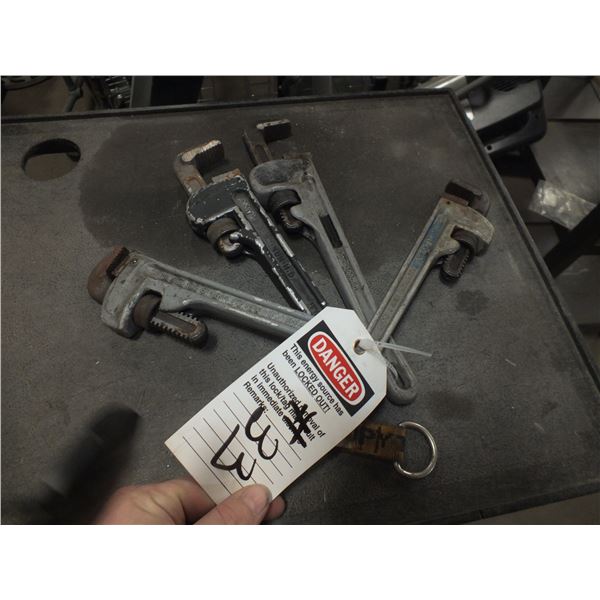 4 Small Pipe Wrenches