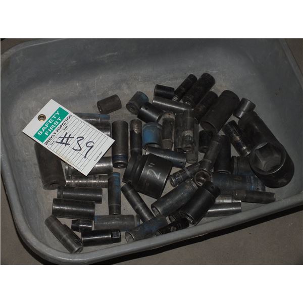 Bin Of Assorted Impact Sockets