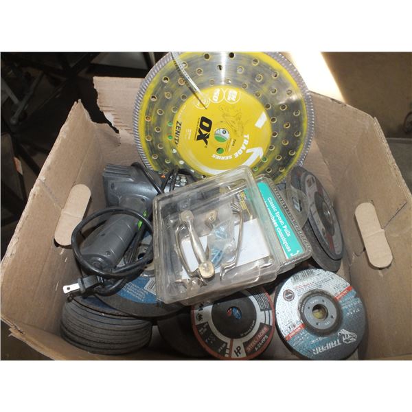 Box Of Assorted Grinding Disc's & Saw Blades