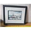 Image 1 : Framed Picture  "Fishing Boat" 35/295 "April White"