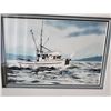 Image 2 : Framed Picture  "Fishing Boat" 35/295 "April White"