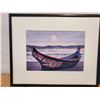 Image 2 : 3 Framed Prints "Canoe at Sunset" -  58/100 "Fish"  - Heron