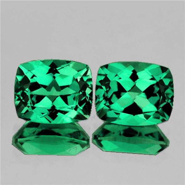 Natural Emerald Green Topaz Pair {Flawless-VVS1}