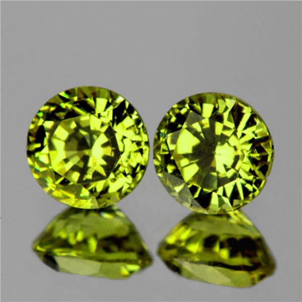 Natural Green Yellow Mali Garnet Pair{VVS}