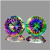 Image 1 : Natural Rainbow Mystic Quartz  Pair {Flawless-VVS1}