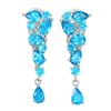 Image 2 : Natural Unheated Brazil Blue Apatite Earrings