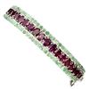 Image 1 : Natural Rhodolite Garnet & Green Emerald Bangle