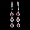 Image 1 : Natural Pigeon Blood Red Ruby Earrings