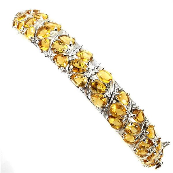 Natural Brazil Unheated Pear Citrine Bangle