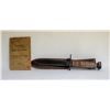 Image 1 : WW2 RIFLE BAYONETTE WITH LEATHER SHEATH