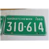 Image 3 : (2) Saskatchewan 1969 License Plates